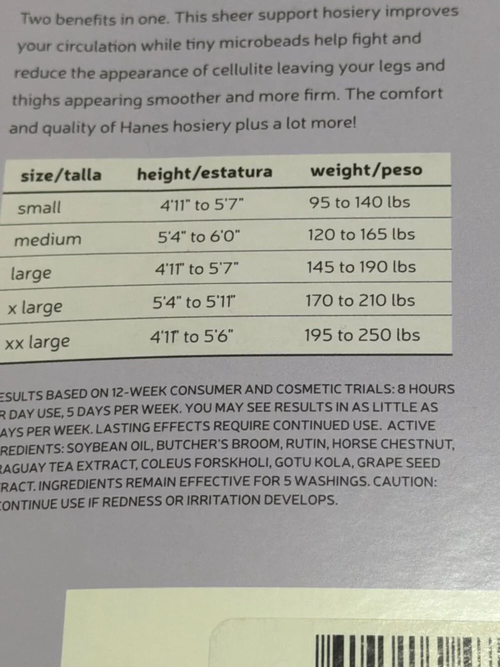 Hanes Premium Silky Support 30 Denier Anti-Cellulite Shaping Pantyhose Light Cov